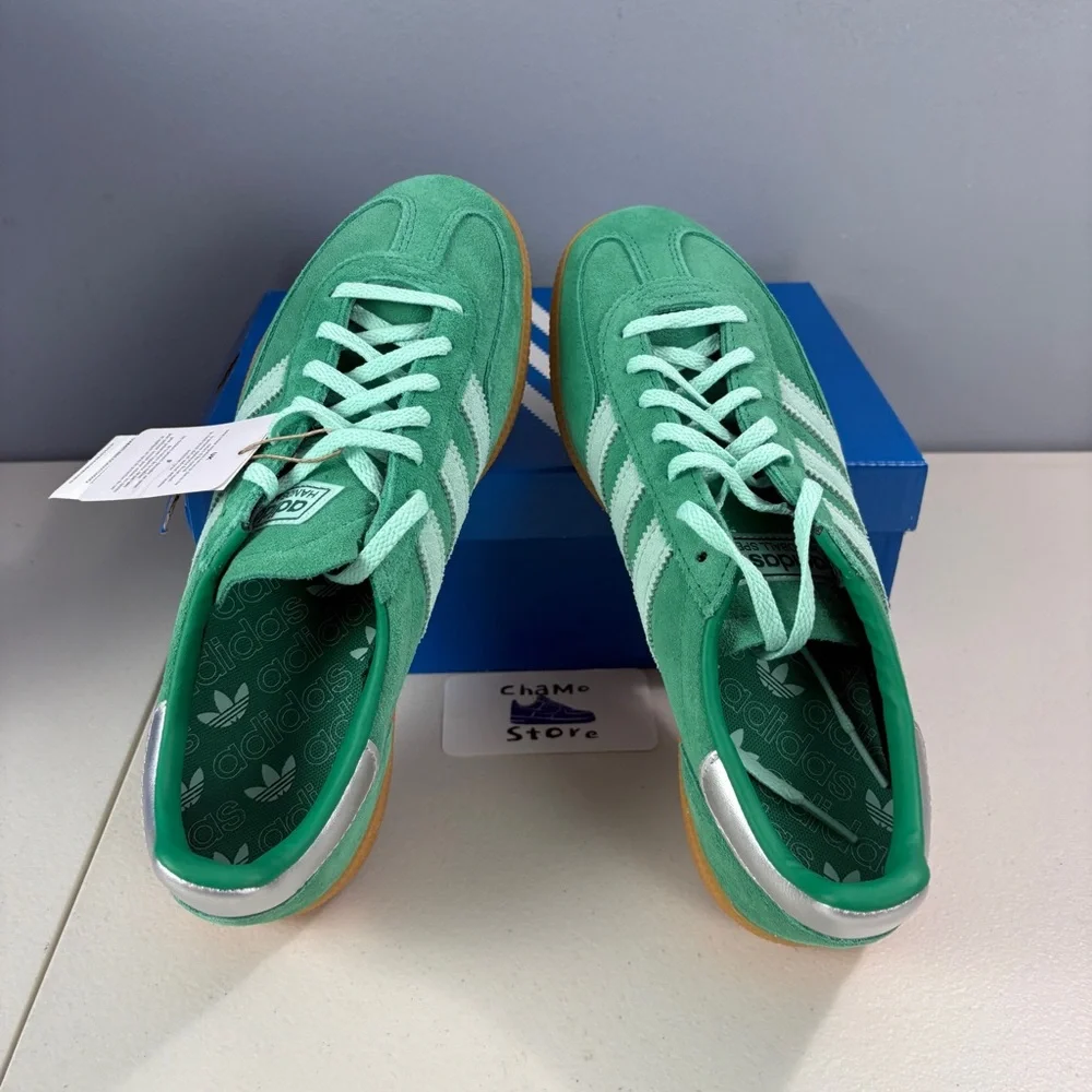 Adidas Handball Spezial Sneaker Shoes Court Green Mint Gum JS2908 Women's Sz - Picture 6 of 10
